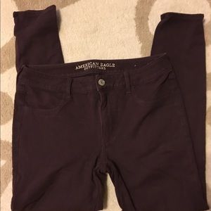 Maroon American Eagle jeggings